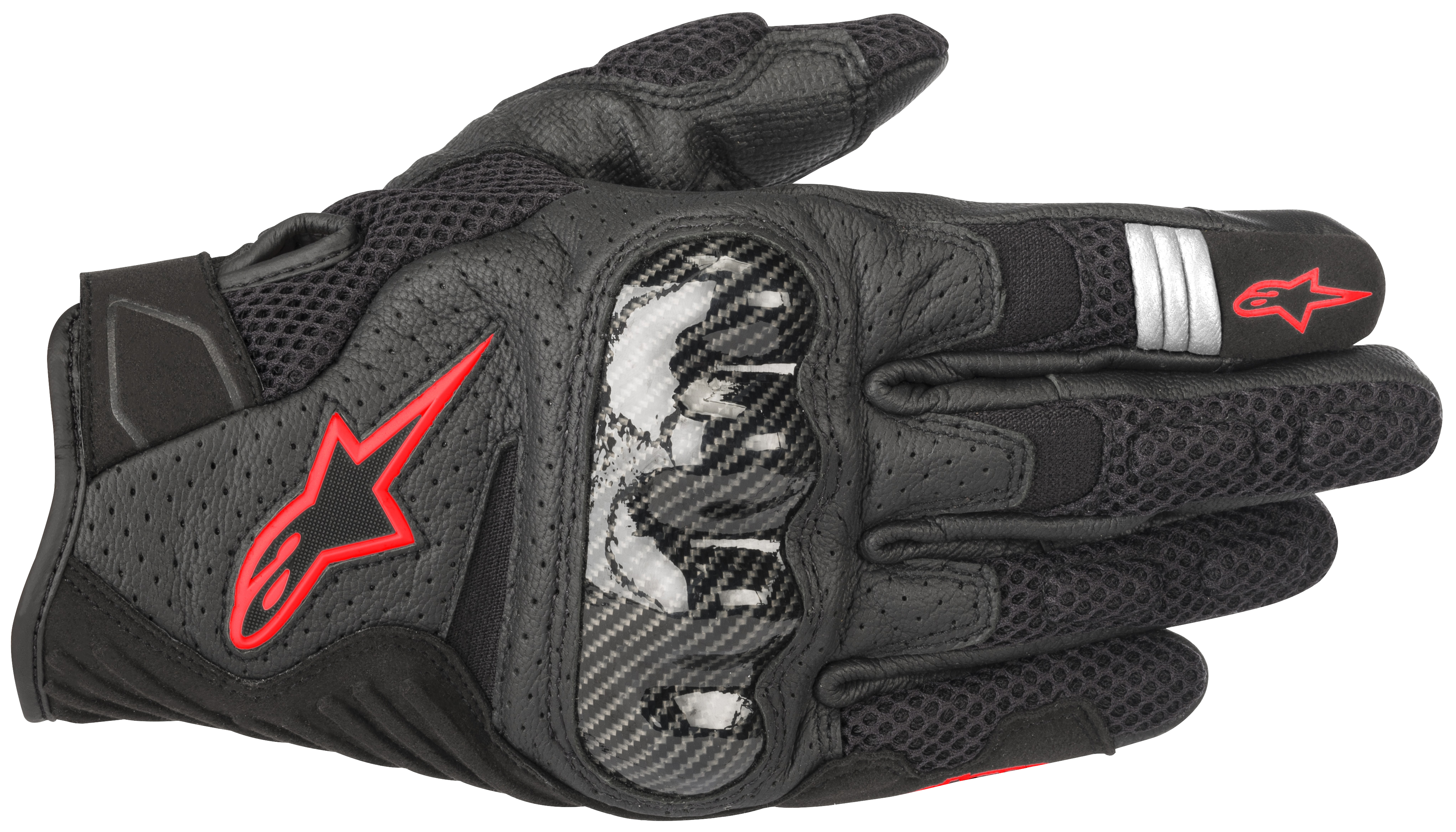 Alpinestars SMX-1 Air V2 Gloves Black Red Fluo XL | eBay