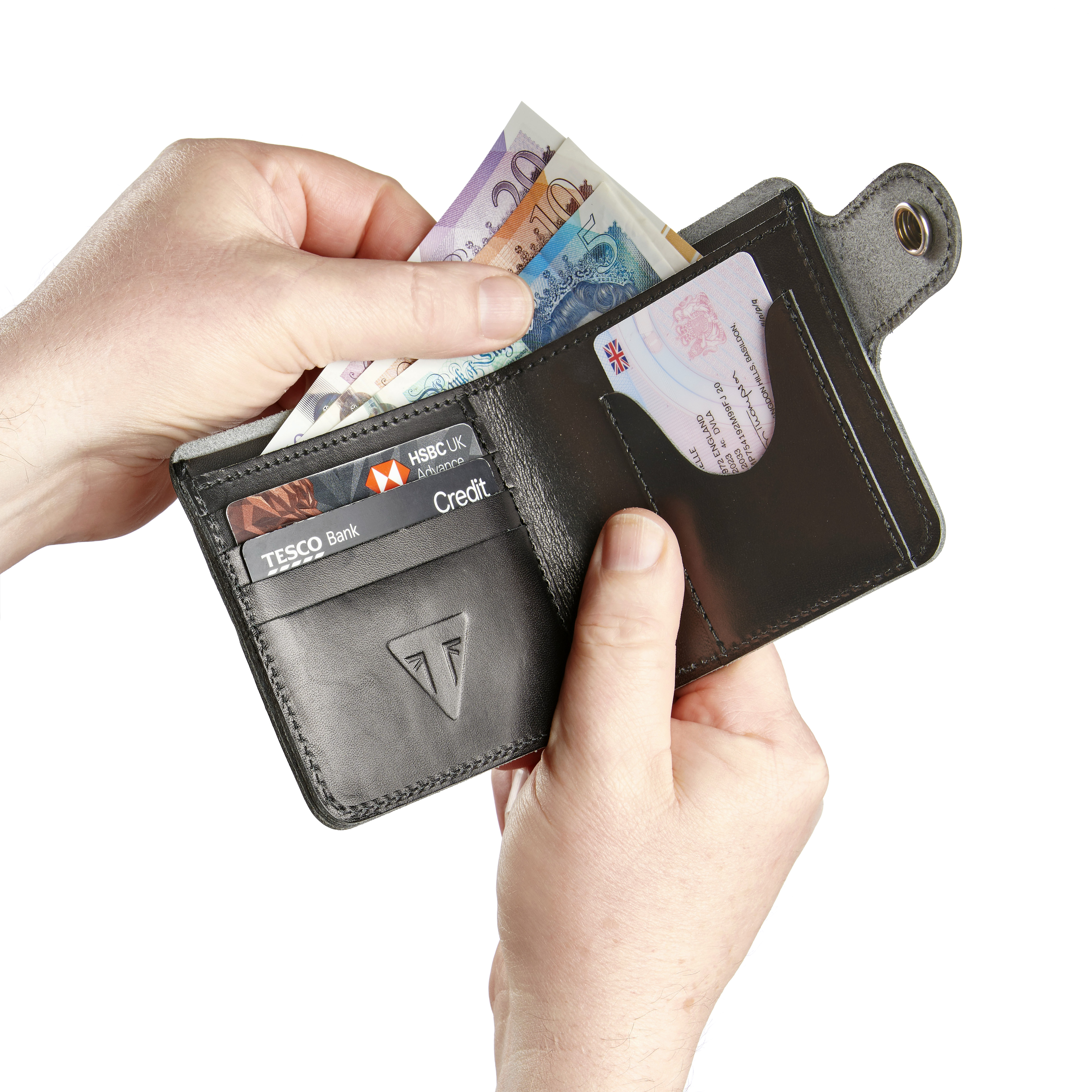 Triumph Leather Square Biker Wallet