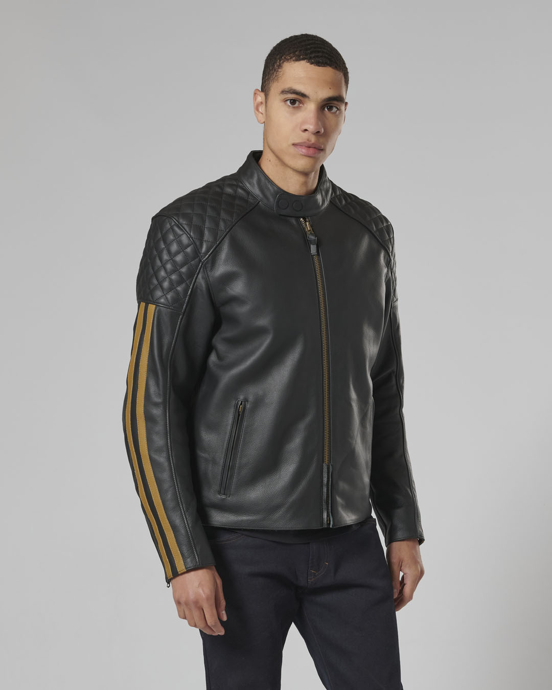 Triumph MLES2338-S Braddan Sport Leather Motorcycle Jacket