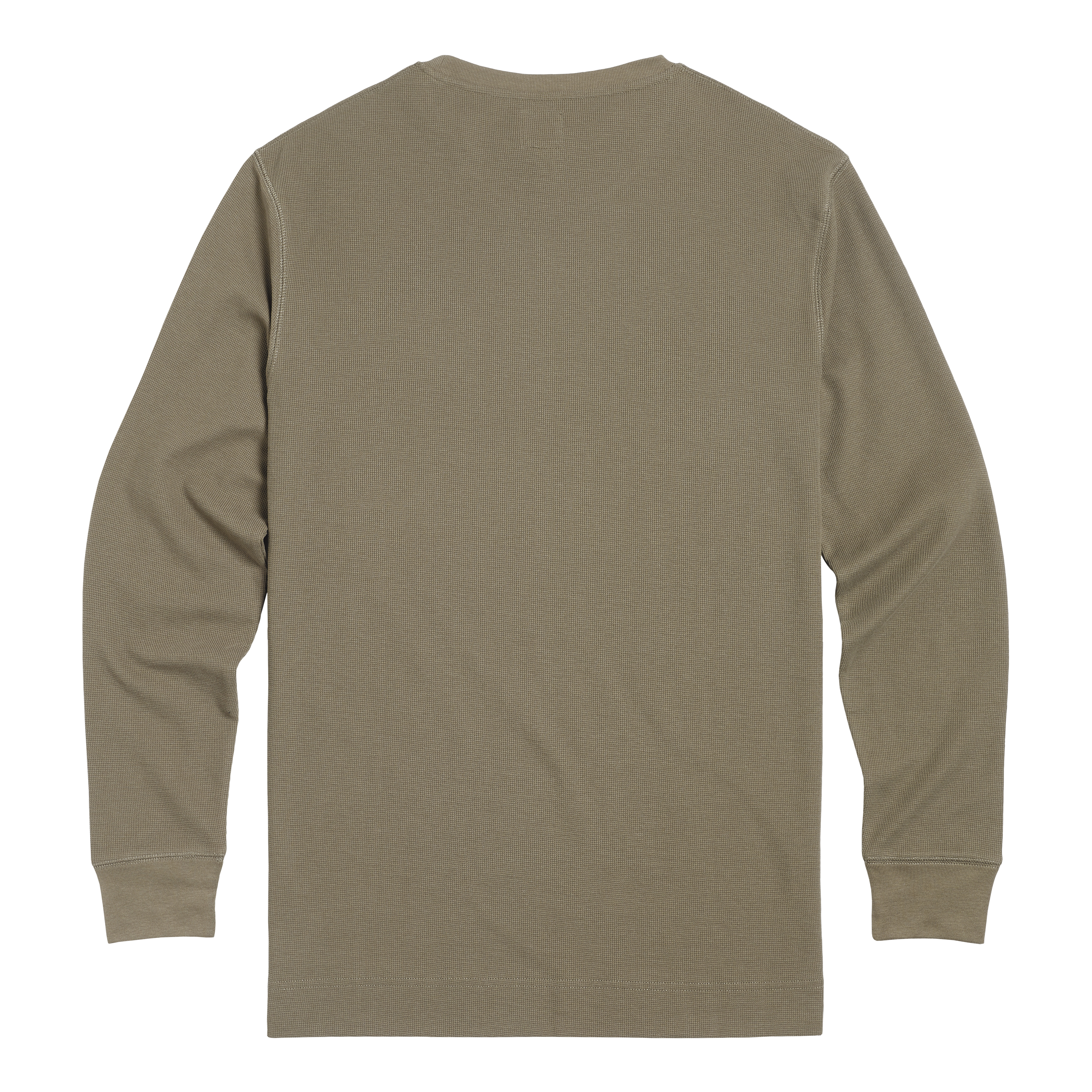 Bettmann Long Sleeve Waffle Tee in Khaki Green