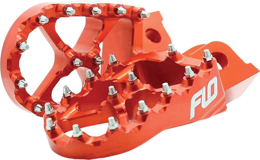 Flo Motorsports 122-8029 - Pro Series Orange Foot Pegs