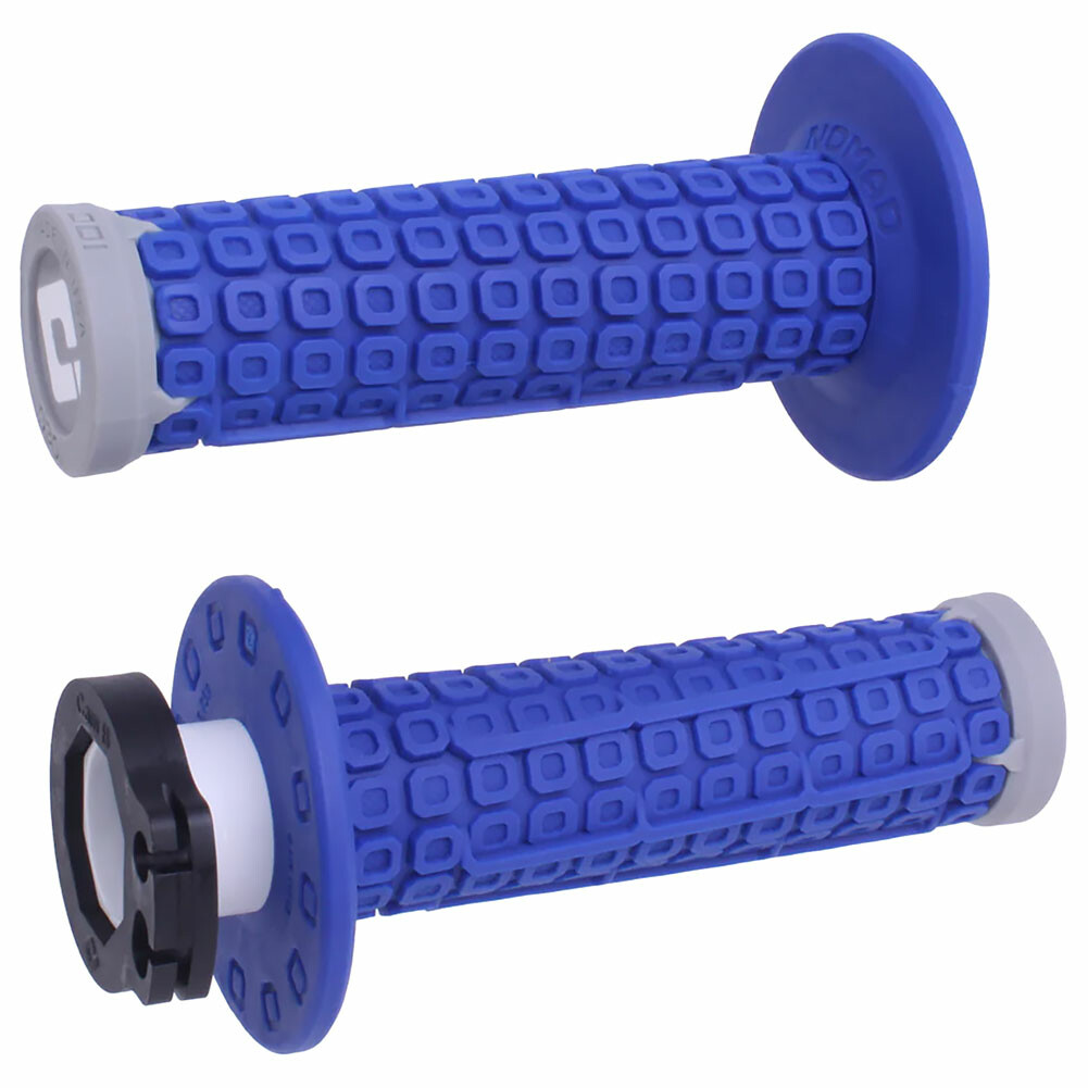 ODI 206-0035 - Nomad Lock-On Off-Road Grips with D3O Blue/Grey/Grey
