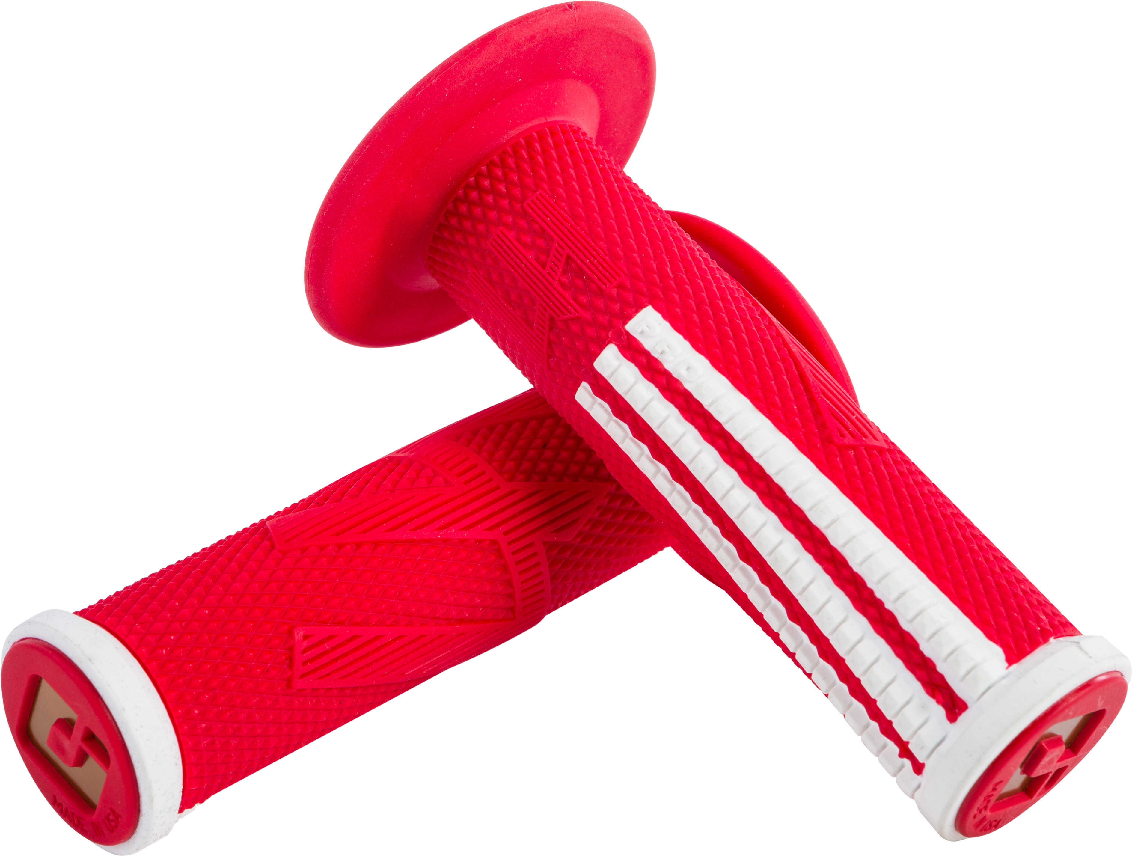ODI 206-1082 - Emig Pro V2 Lock-On Grips Red/White