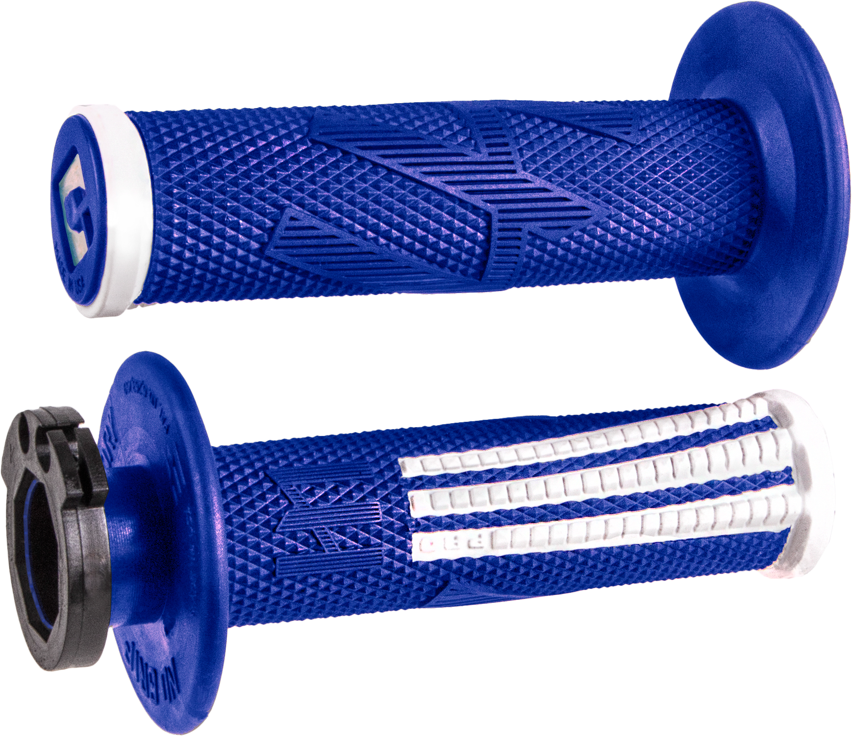 ODI 206-1083 - Emig Pro V2 Lock-On Grips Blue/White