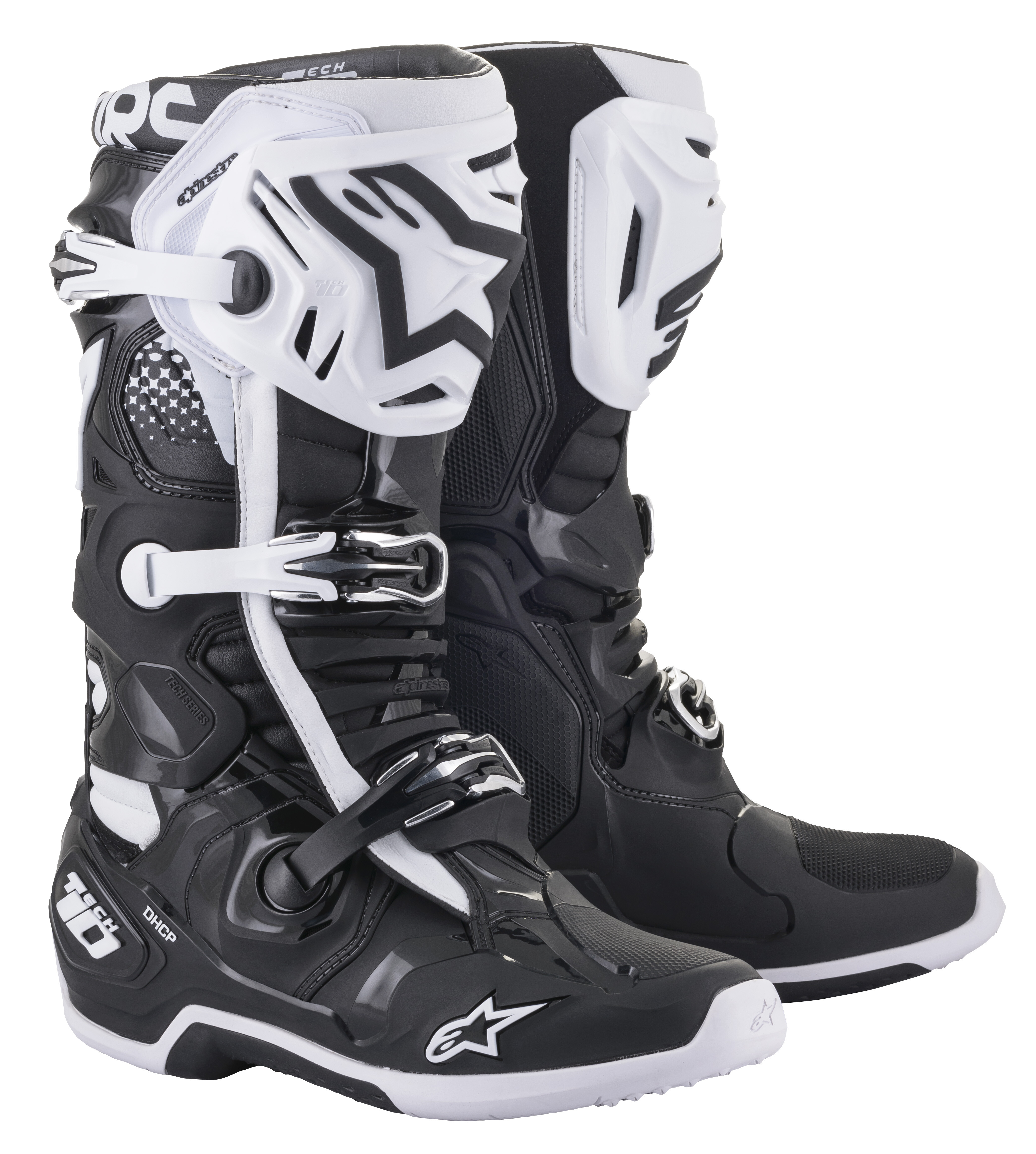 Alpinestars 482-02010 - Tech 10 Motocross Boots Black/White Size 10