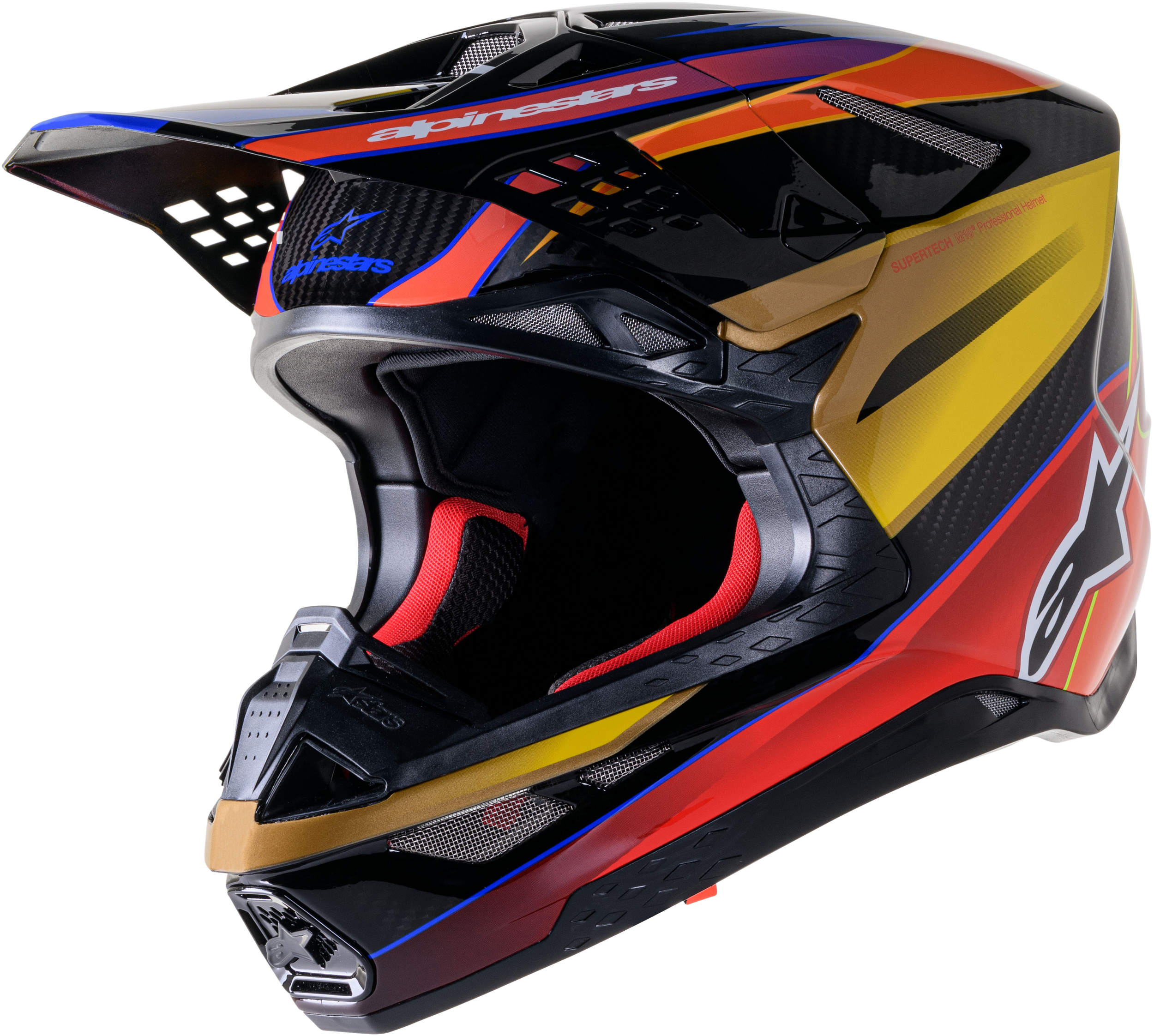Alpinestars 482-90292X - Supertech S-M10 Era Helmet Gold/Red Glossy 2XL