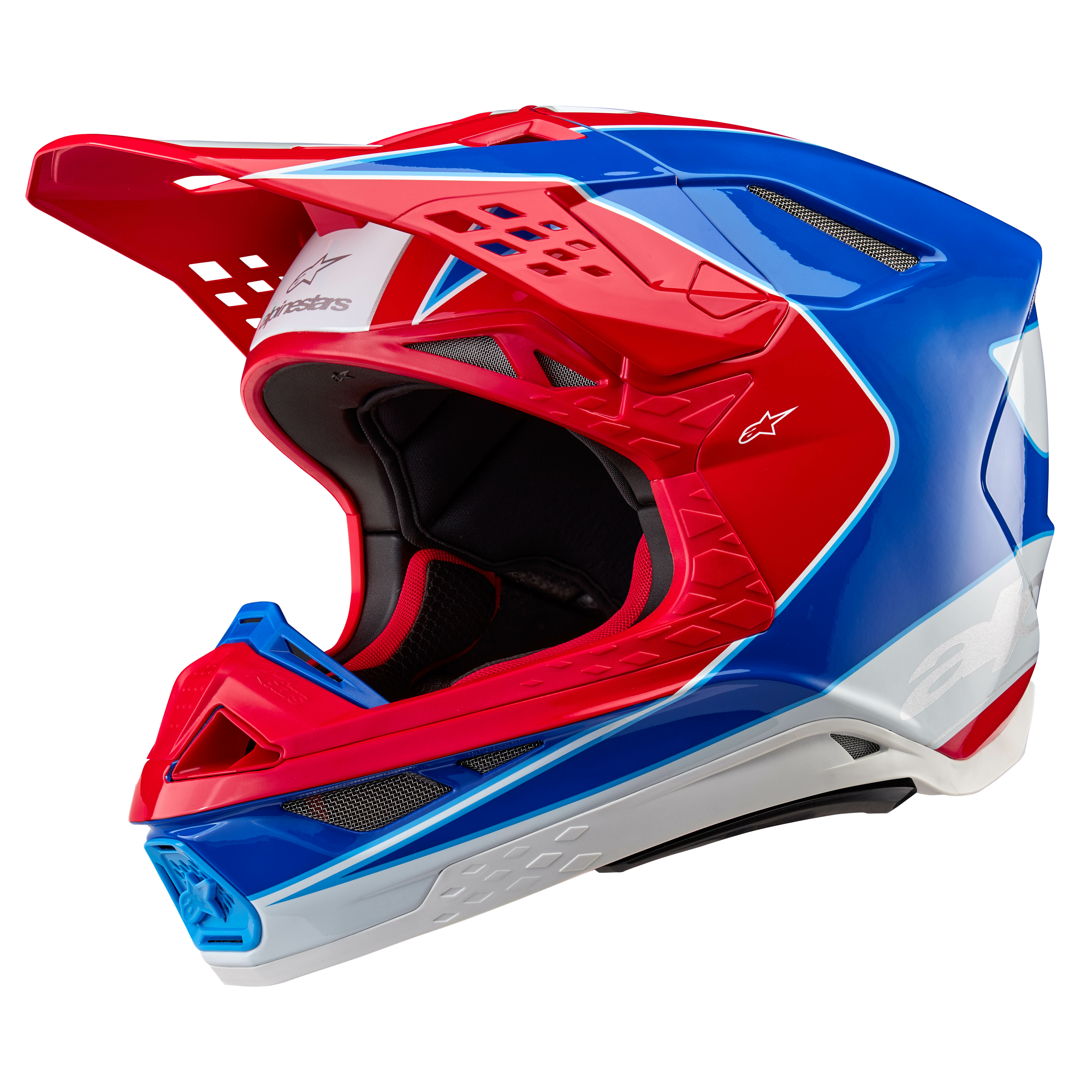 Alpinestars 482-9030S - Supertech S-M10 Bale Helmet Bright Red/Blue Glossy SM