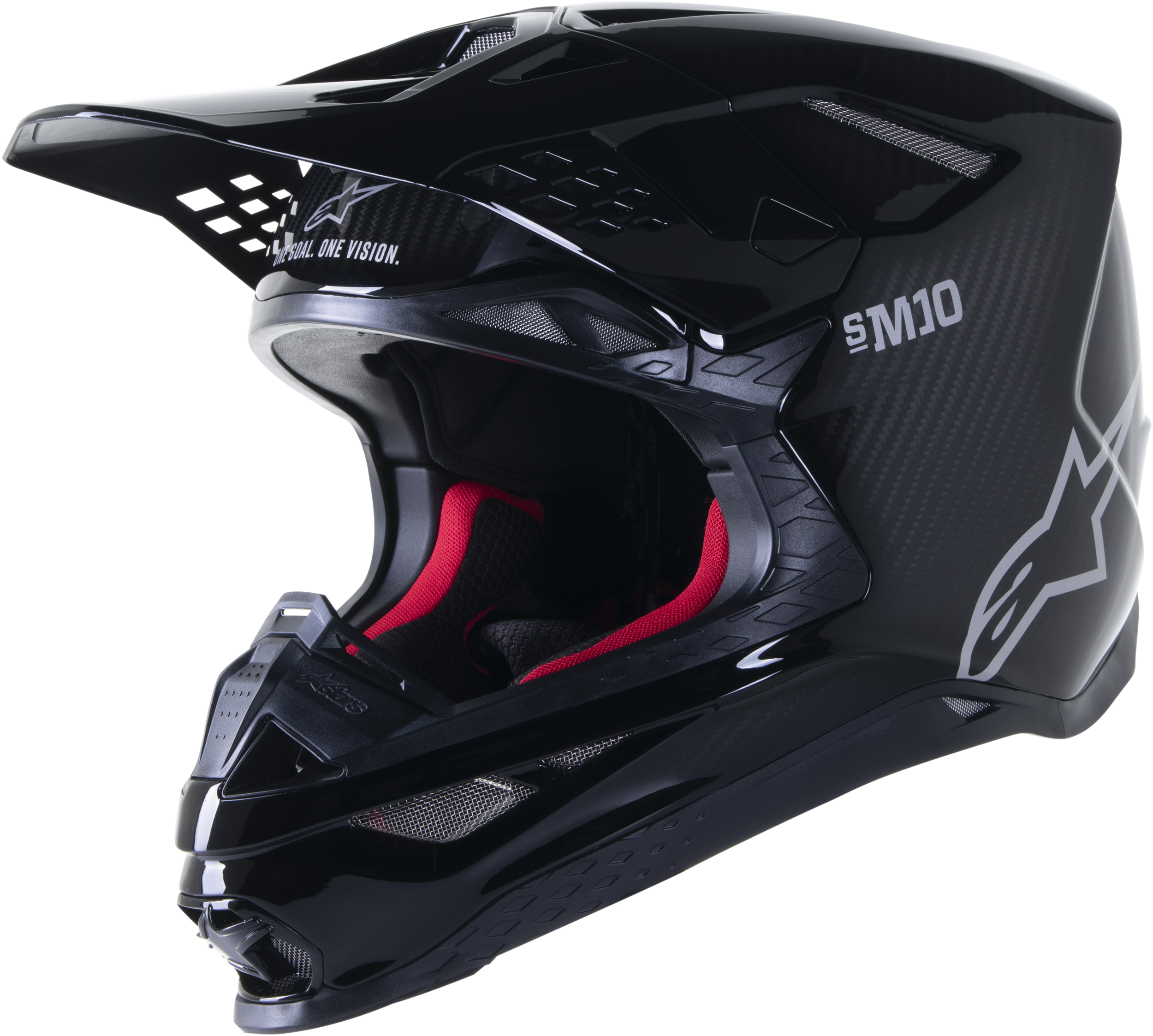 Alpinestars 482-9041X - Supertech S-M10 Solid Helmet Black Glossy/Carbon XL