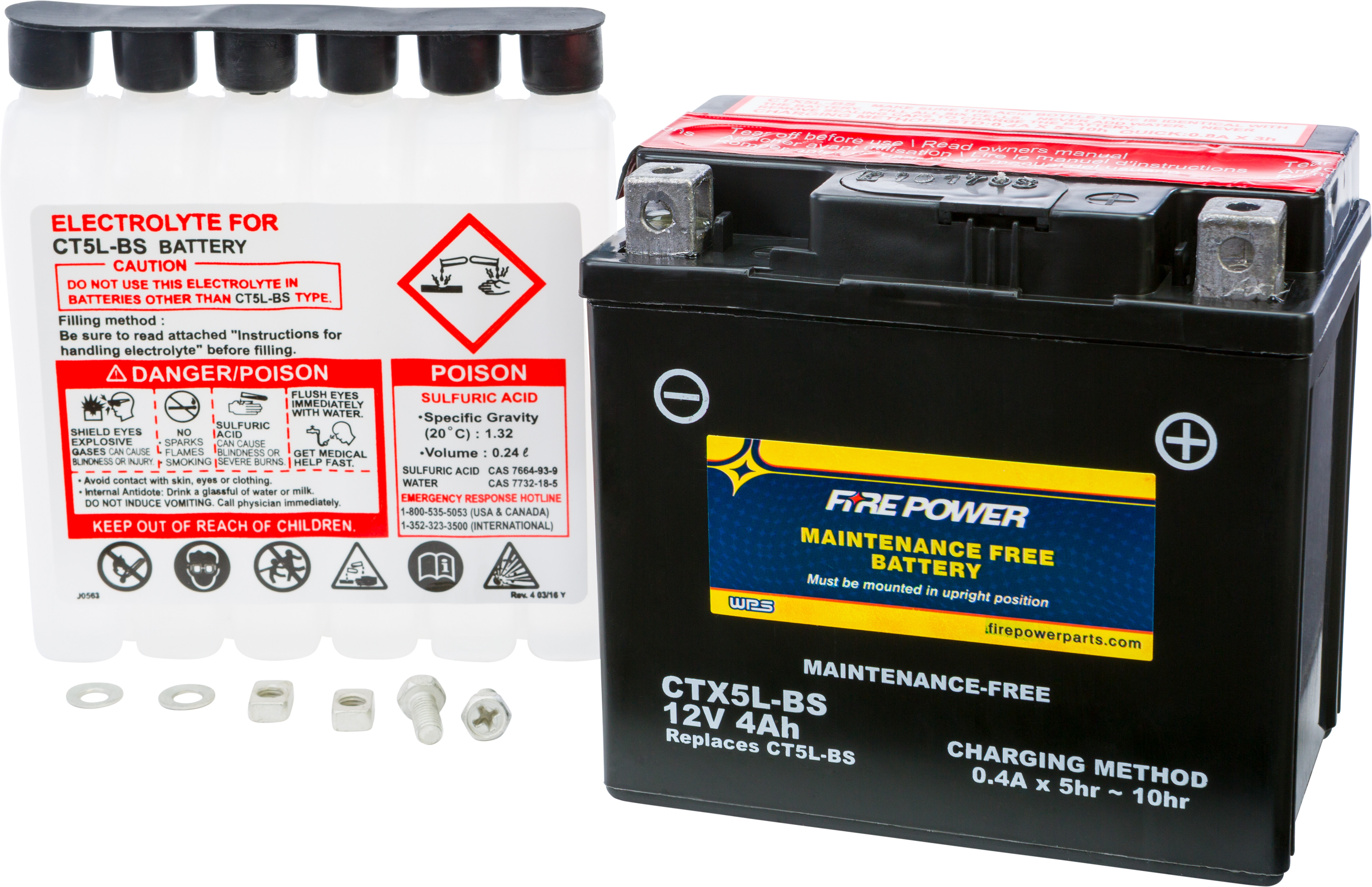 Fire Power 49-2266 - CTX5L-BS Sealed Maintenance Free Battery