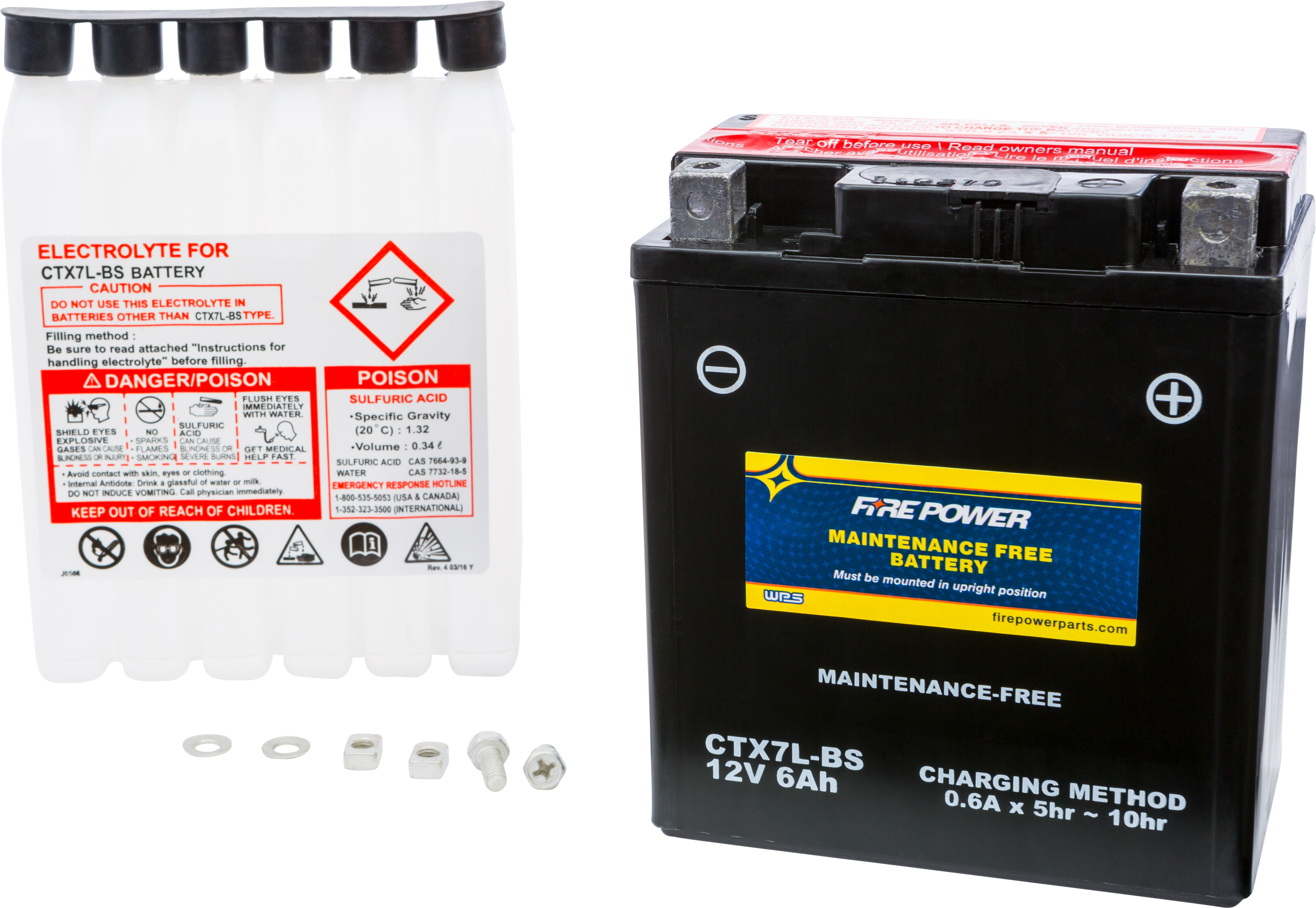 Fire Power 49-2268 - CTX7L-BS Sealed Maintenance Free Battery