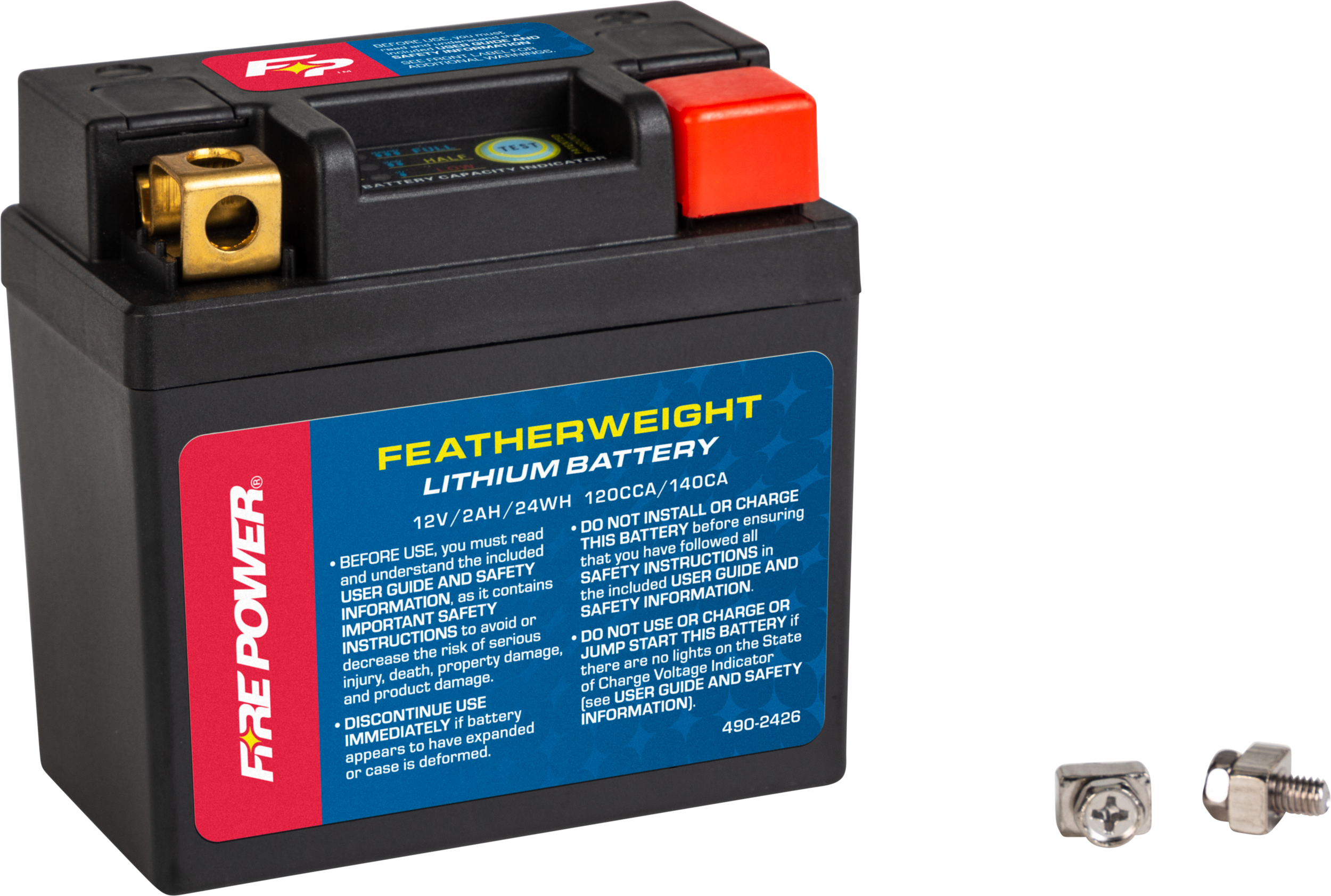 Fire Power 490-2426 - Featherweight Lithium Battery 120 CCA 12V